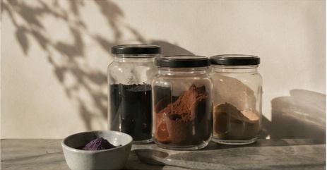 Natural pigments used for hand-dyeing